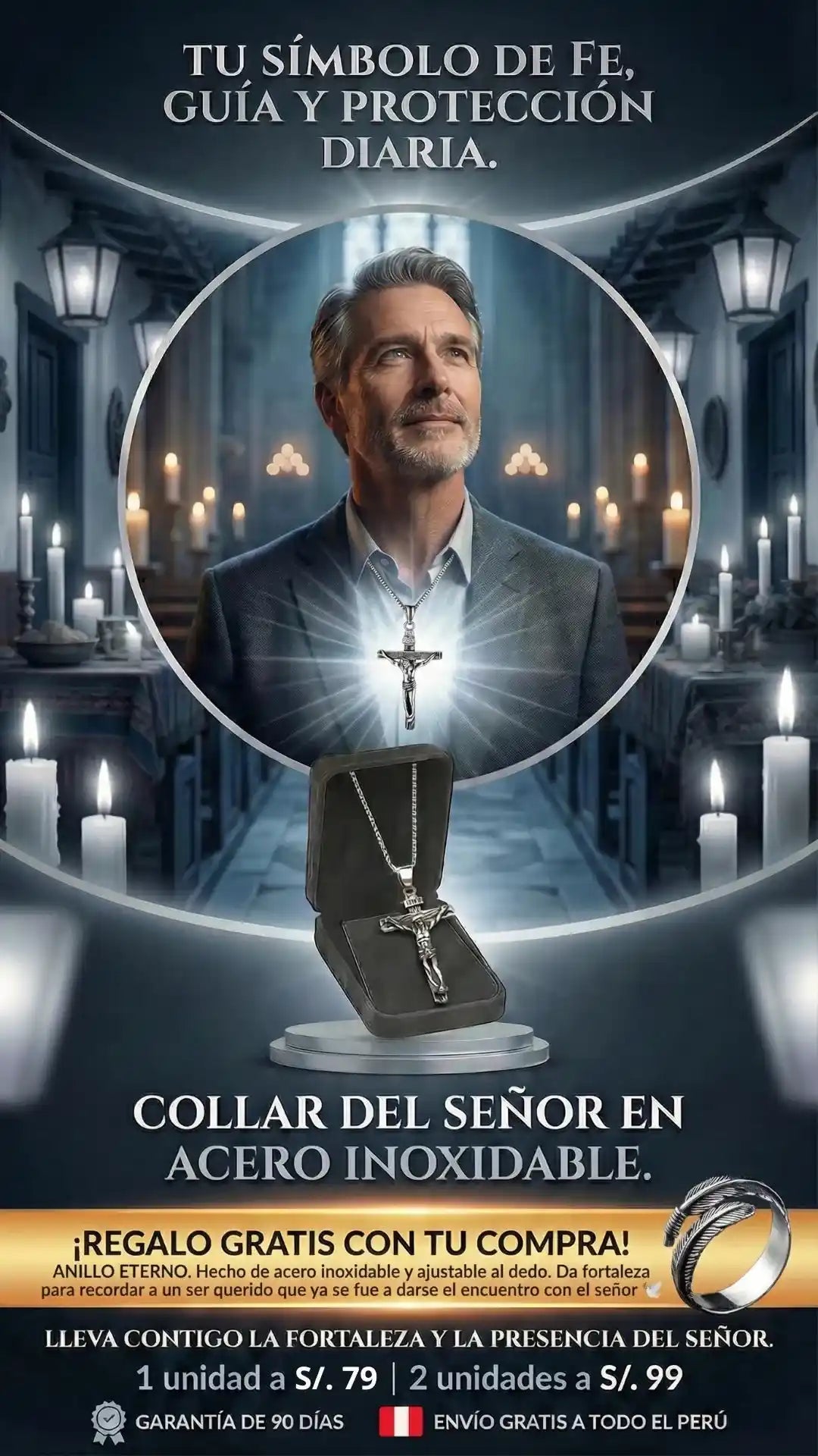 ✨ Collar del Señor 🙏❤️ + Anillo Eterno de Regalo 🎁