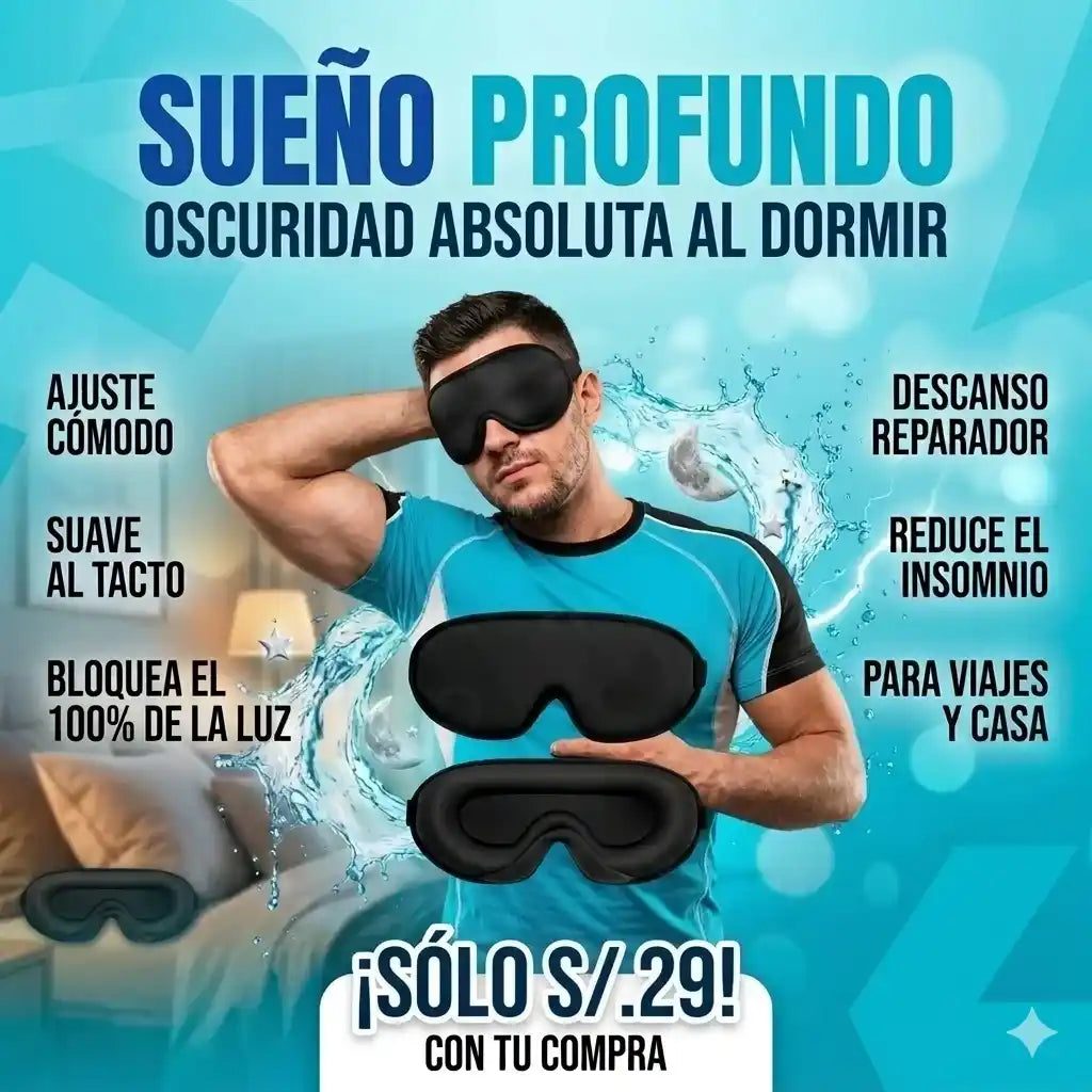 Antifaz Bloquea 100% Luz al Dormir 💤