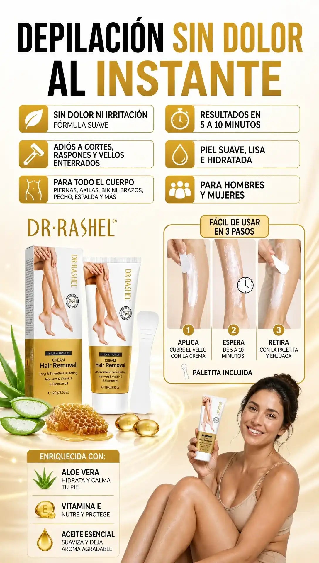 Crema depilatoria Rashell