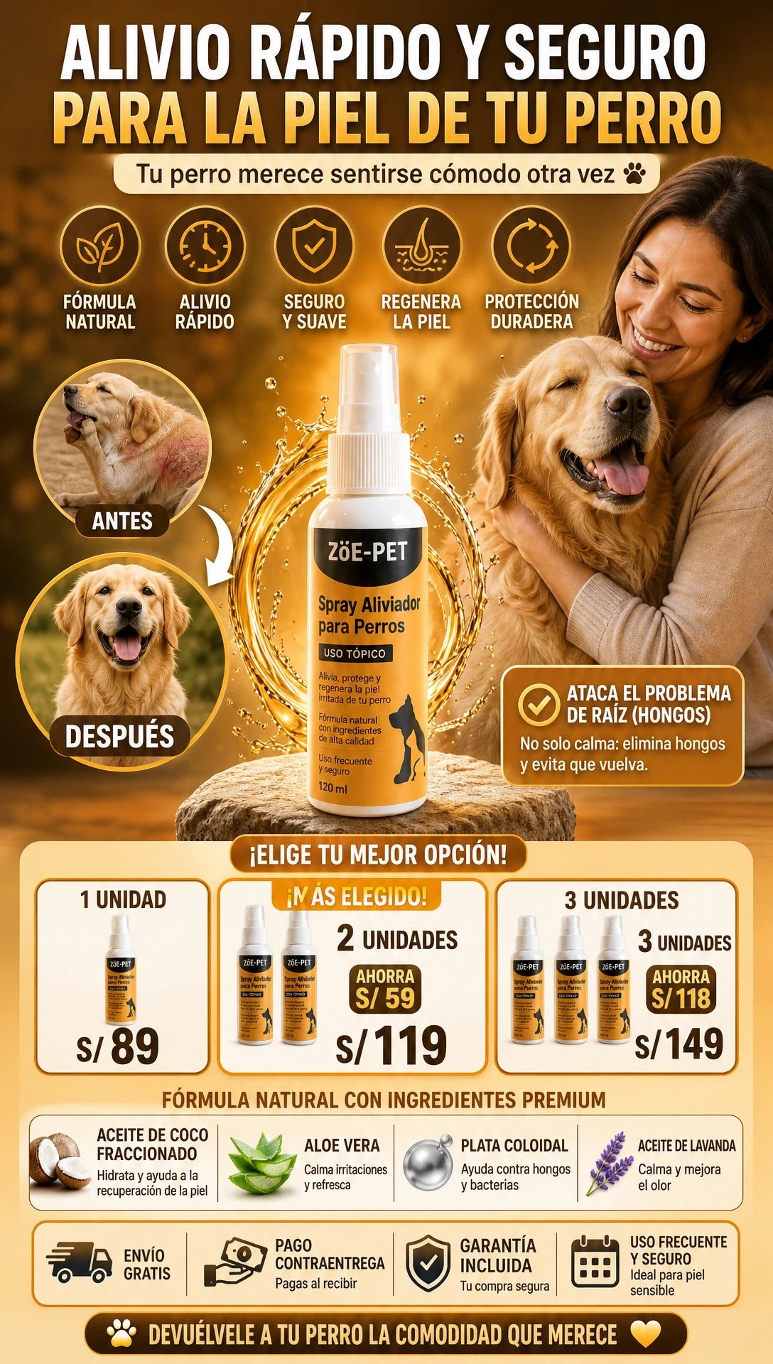 Spray Aliviador para Perros