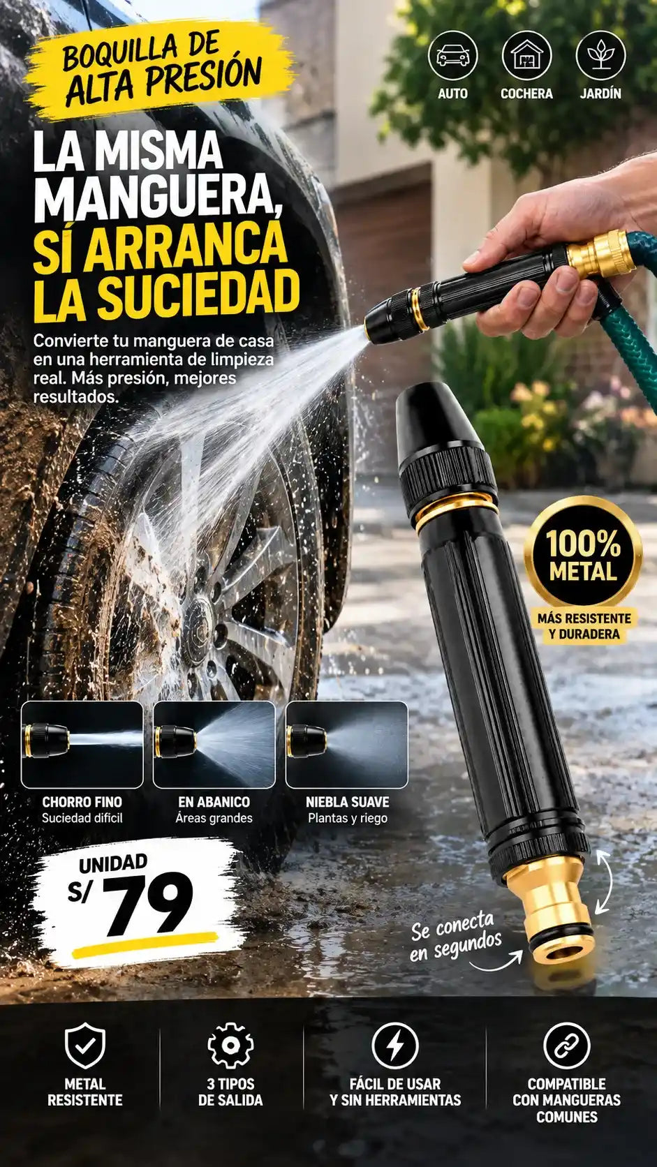 Pulverizador potente de agua